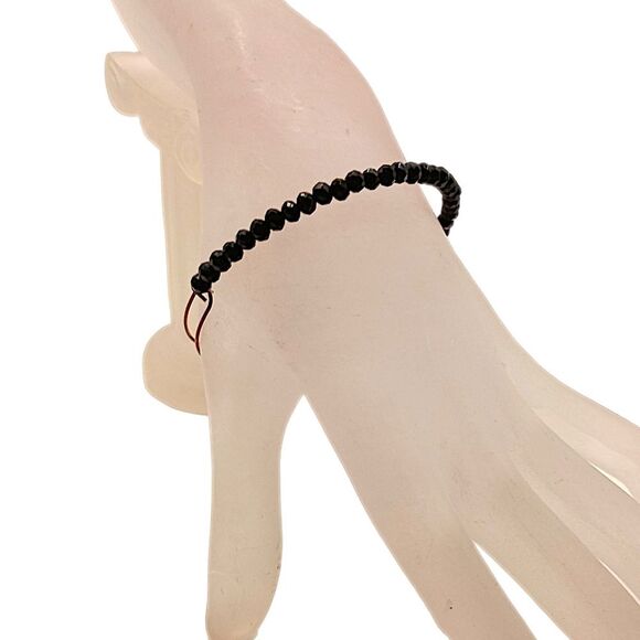 Alex And Ani Brilliance Bead Eclipse Bracelet Bangle Copper Wire Black Beads - Picture 3 of 14